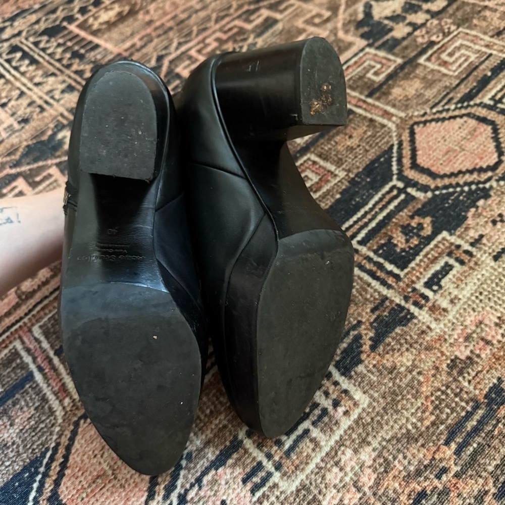 Acne Studios Orbit Black Leather Heeled Ankle Boots EU 40 / US 10 - Picture 6 of 7